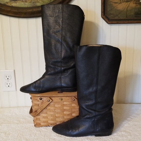 MIA Shoes - MIA beautiful black genuine leather tall boot